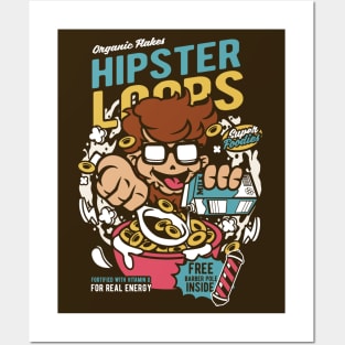 Retro Cartoon Cereal Box // Cereal Hipster Loops // Funny Vintage Breakfast Cereal Posters and Art